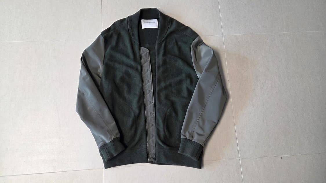 커스텀 멜로우 톤온톤 니트 블루종 점퍼  상품이미지2