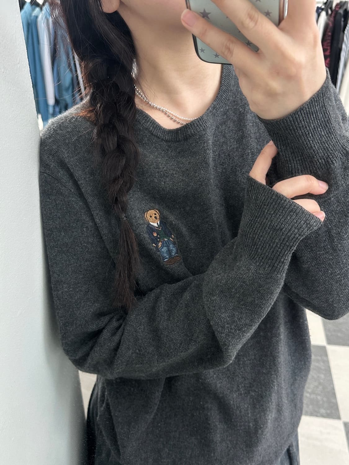 폴로 랄프로렌 폴로베어 차콜 메리노울 니트  상품이미지1