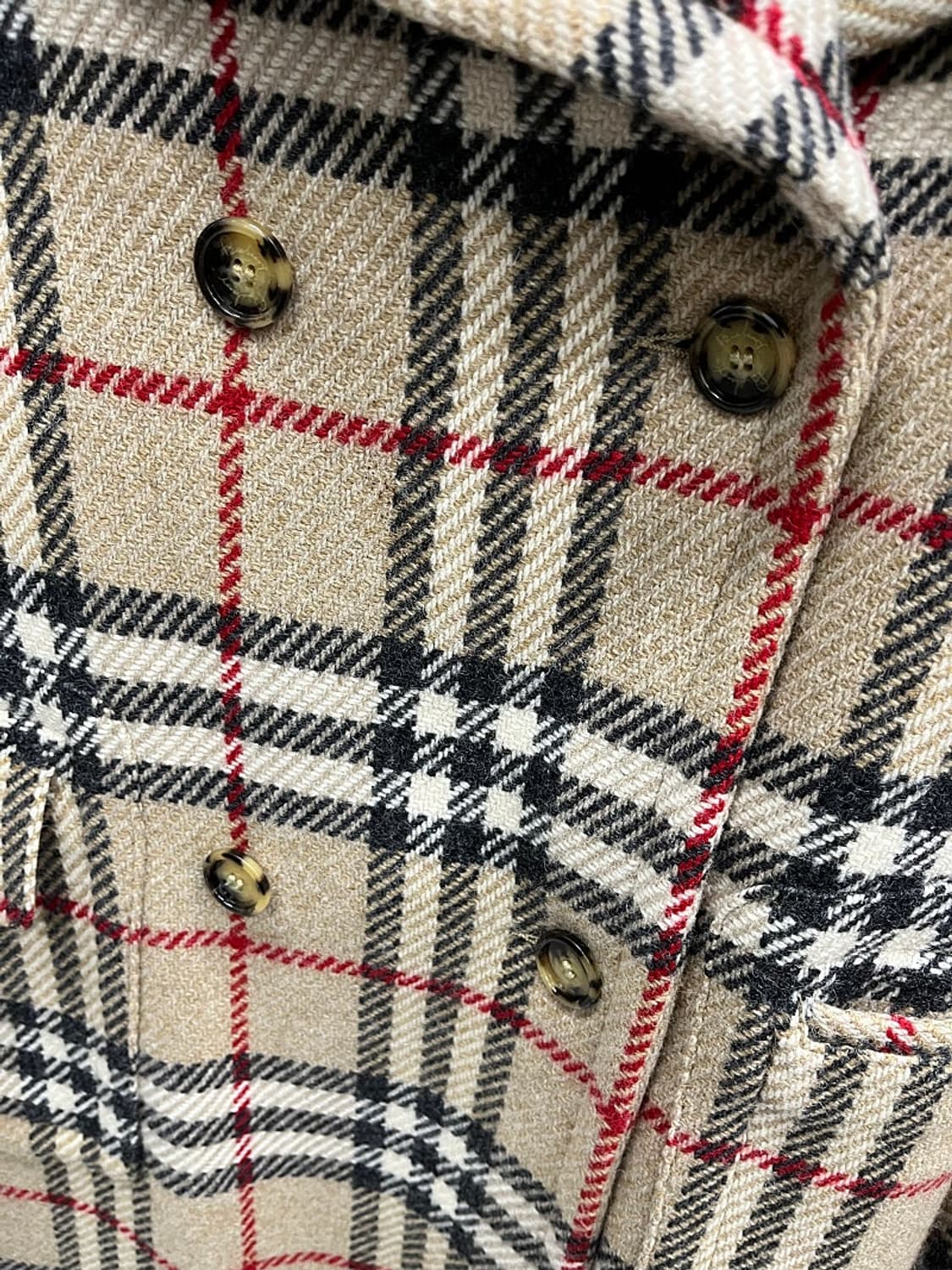 여) 버버리 이태리 노바체크 더블코트  상품이미지7