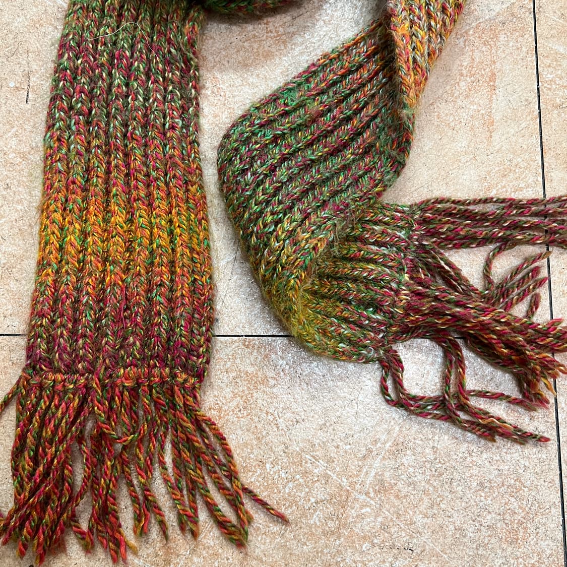 멀티컬러 빈티지 니트 머플러 목도리 상품이미지3