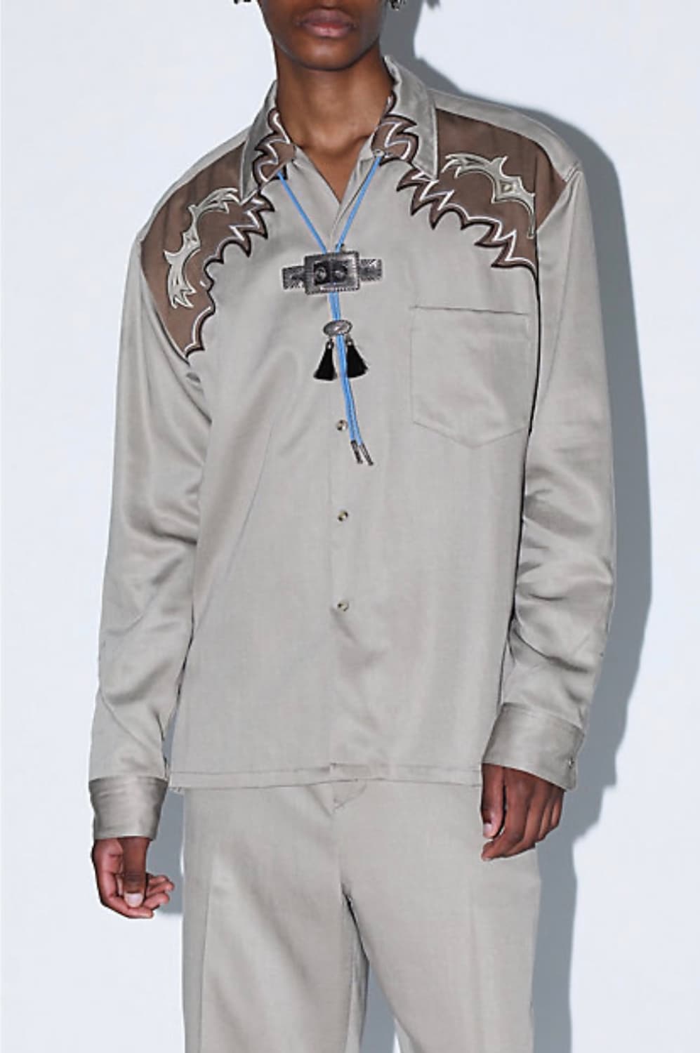 (정품/새상품) TOGA 토가 비릴리스 남성 베이지 웨스턴 자수 셔츠 상품이미지5