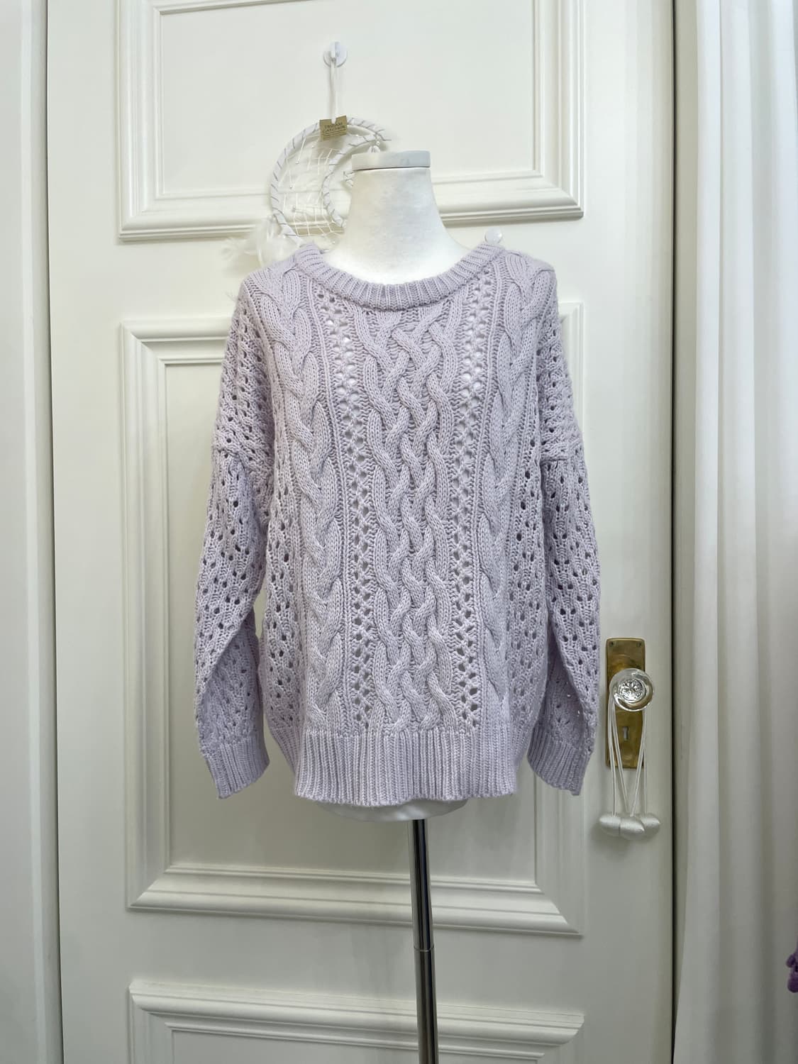 lavender twist basic sweater(size-M) 상품이미지1