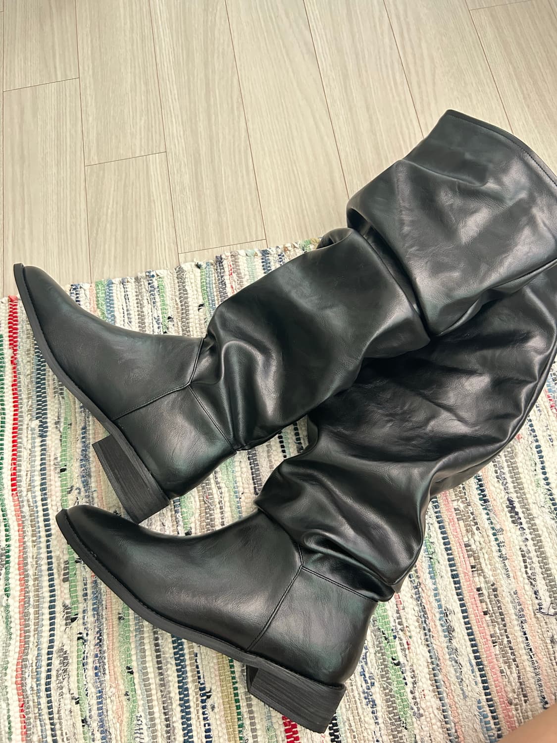 Cider 블랙 롱부츠(새상품) 상품이미지1