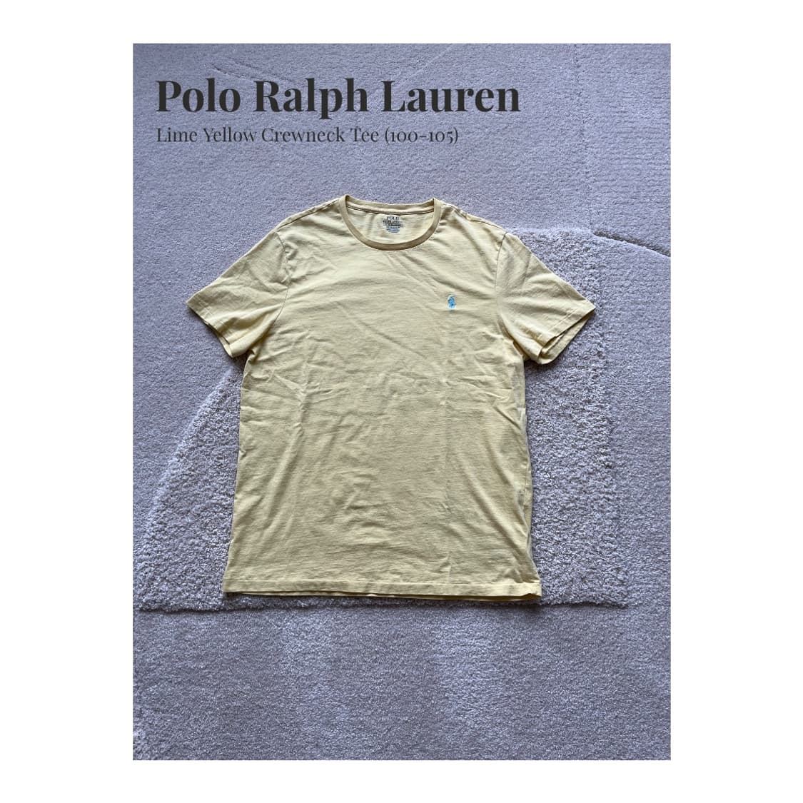 Polo Ralph Lauren 라임 옐로우 티셔츠 (100-103) 상품이미지1