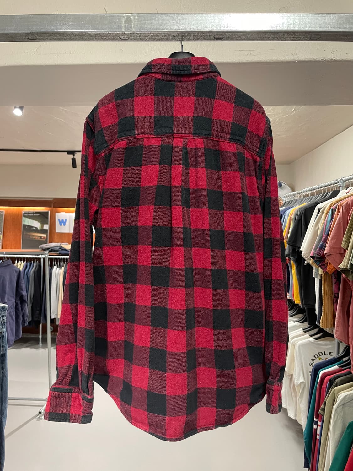 빈티지 체크 패턴 플란넬 셔츠 상품이미지5