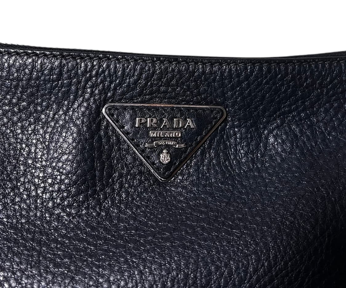 프라다 블랙 가죽 클러치백 크로스백 상품이미지3