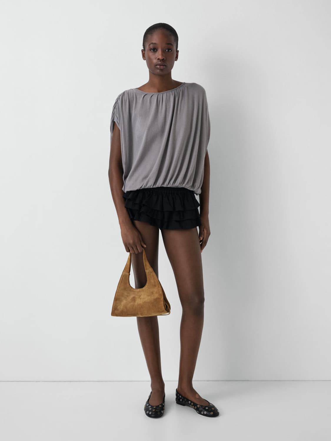 [XS,S]기마구아스 Jardin 러플 쇼츠/블랙 상품이미지2