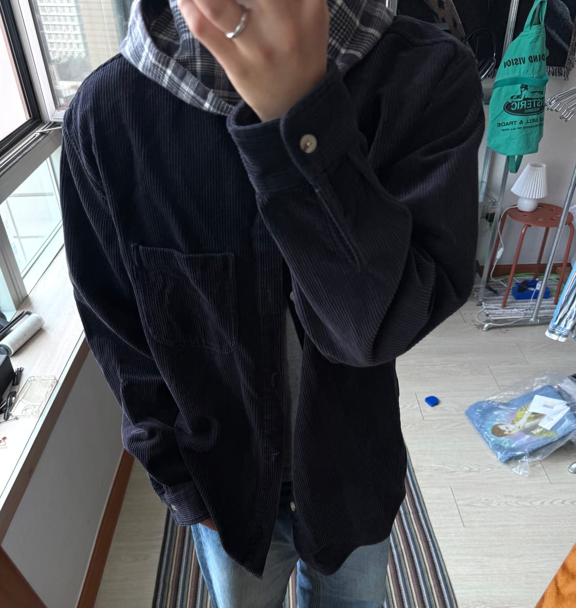 슈프림 코듀로이 후드 셔츠 상품이미지1