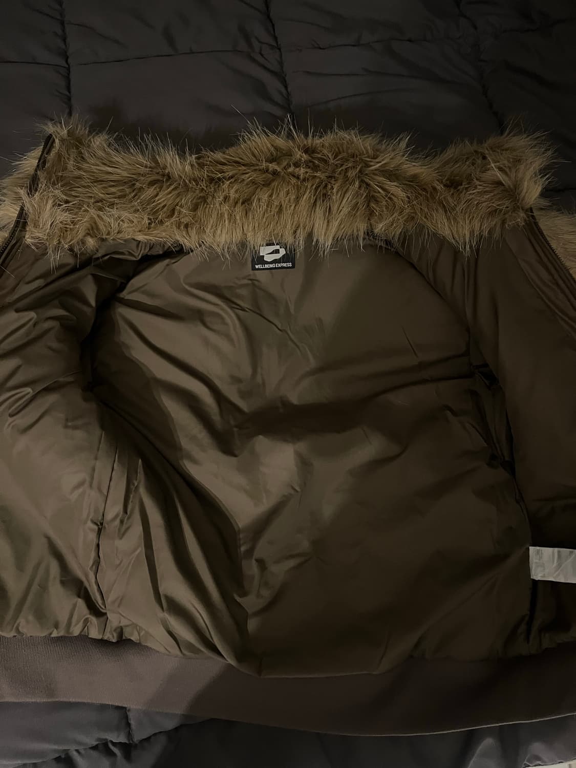 웰빙 익스프레스 퍼자켓 카멜 s 새상품 상품이미지7