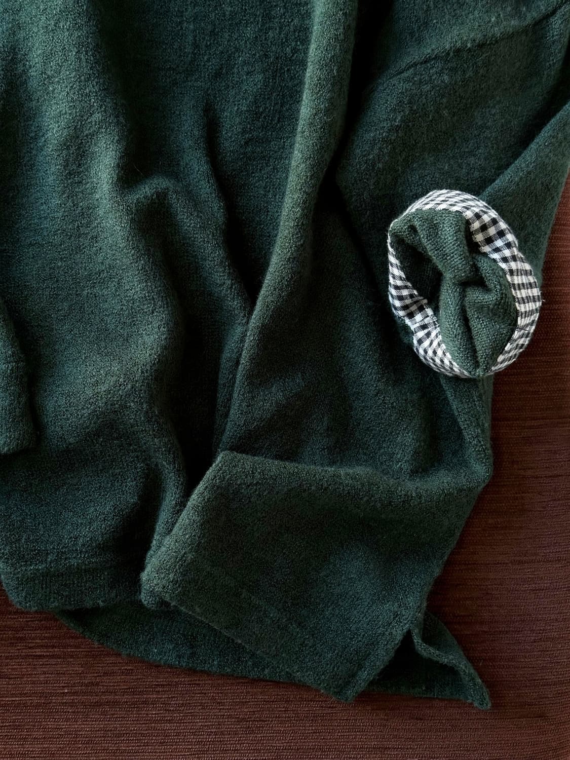 2way design brushed fabric knit P/O 상품이미지8