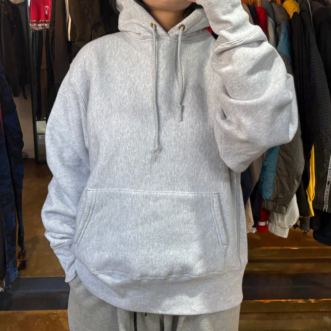 캠버 usa 멜란지 후드 상품이미지1