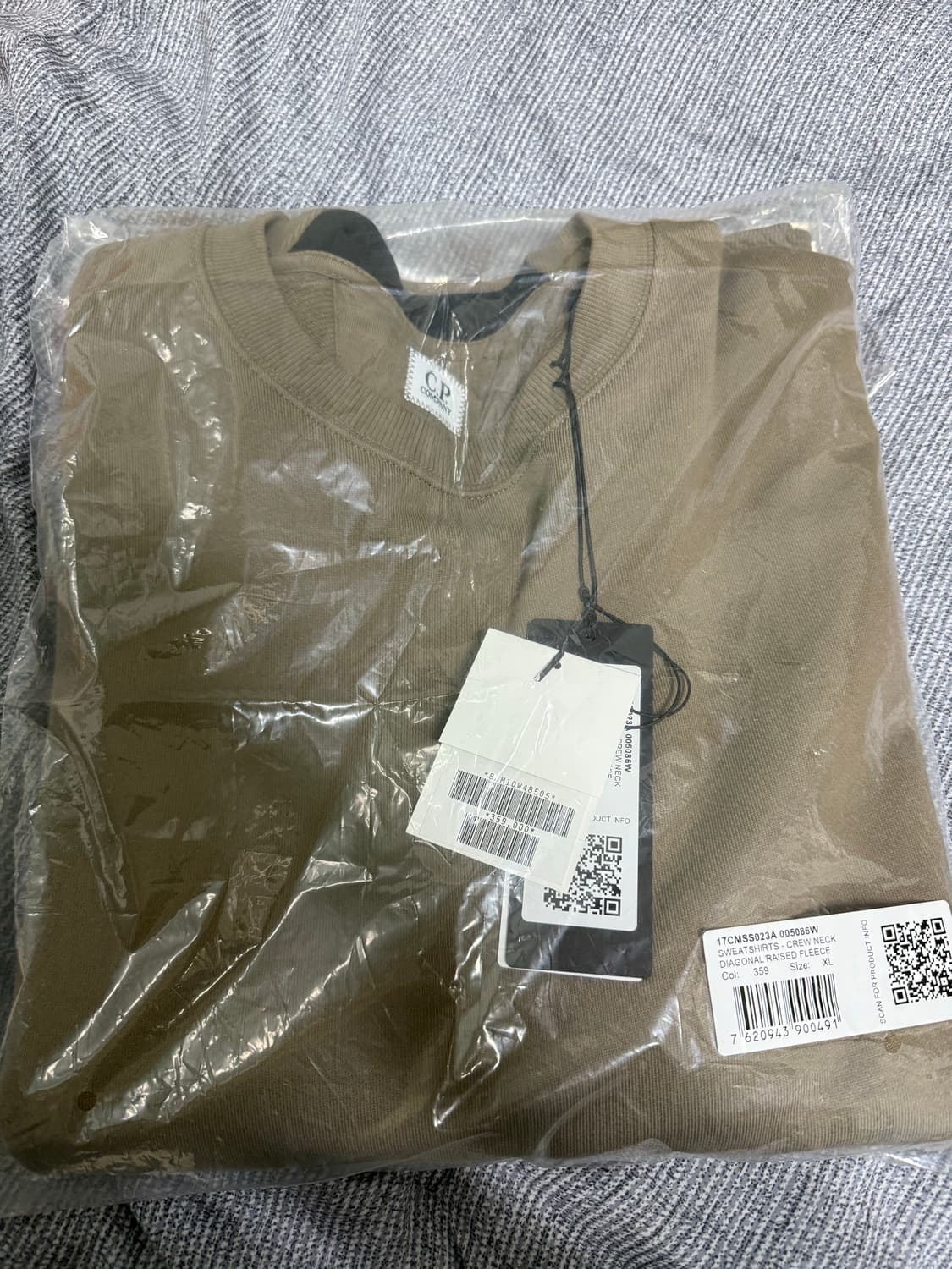 cp컴퍼니 24fw 맨투맨 카키브라운 xl 새상품 상품이미지6