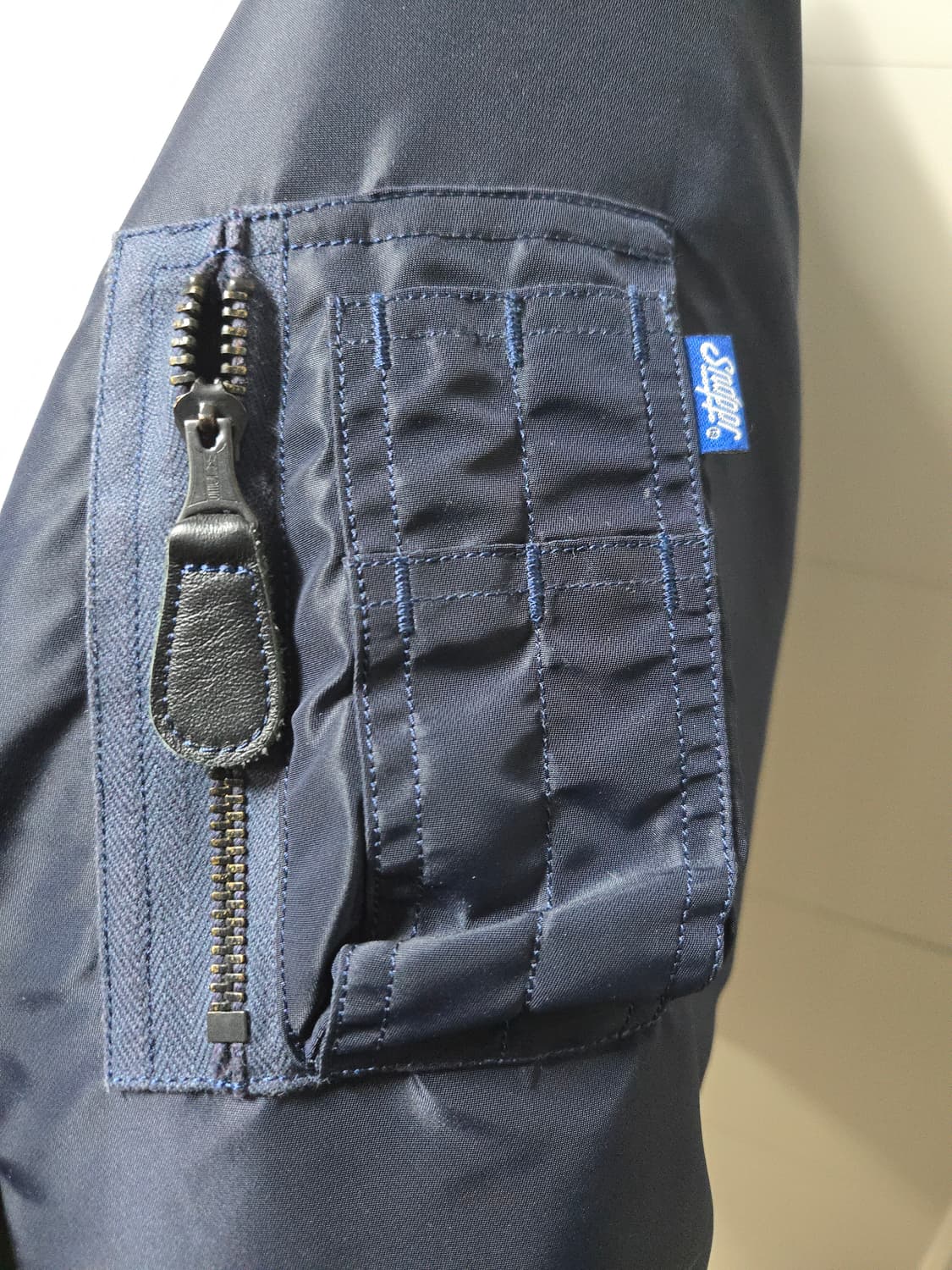 샌드파이퍼 MA-1 리버시블 플라이트 재킷 네이비 블루 L 상품이미지6