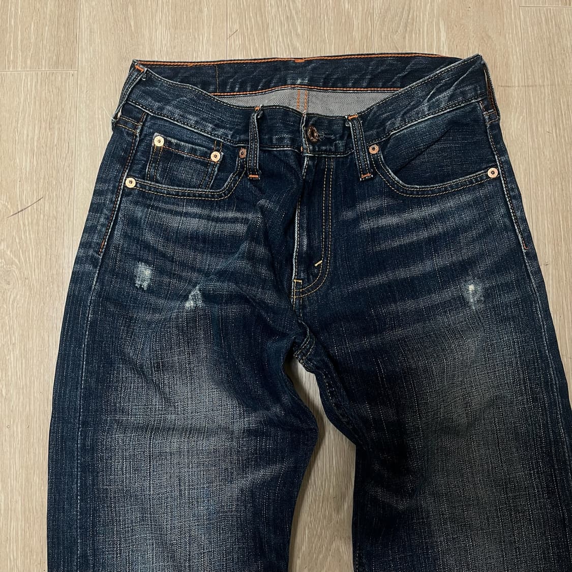 리바이스 523 스트레이트 워싱 데님 청바지 32  상품이미지5