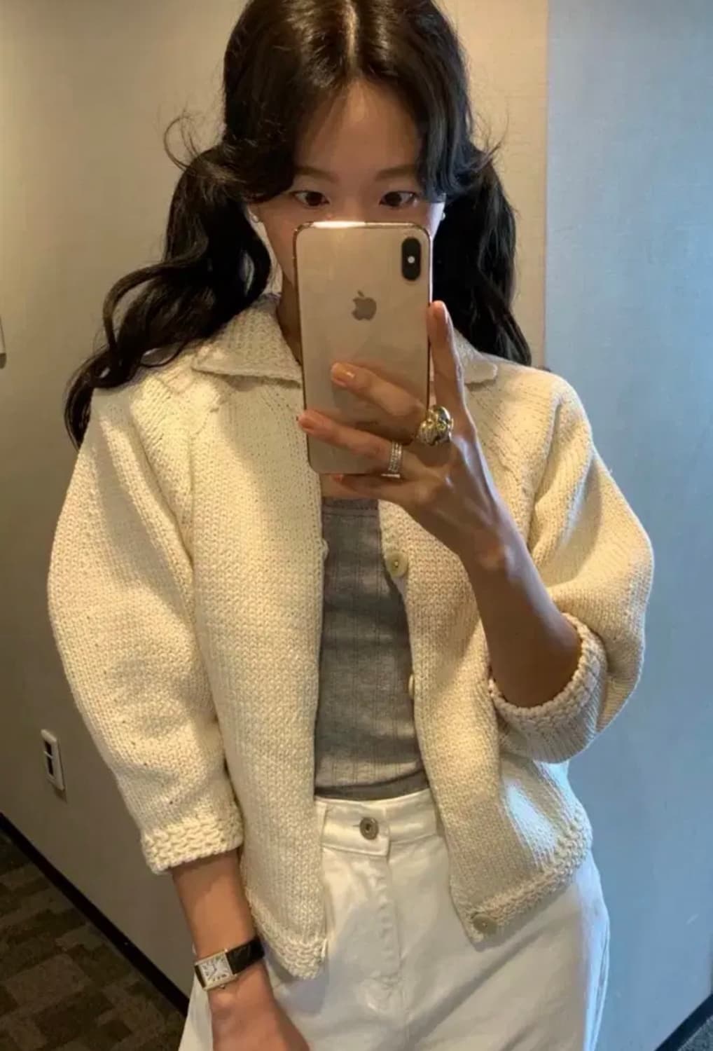 낫띵리튼 루니트 가디건 (새상품) 피버 착용 상품이미지3