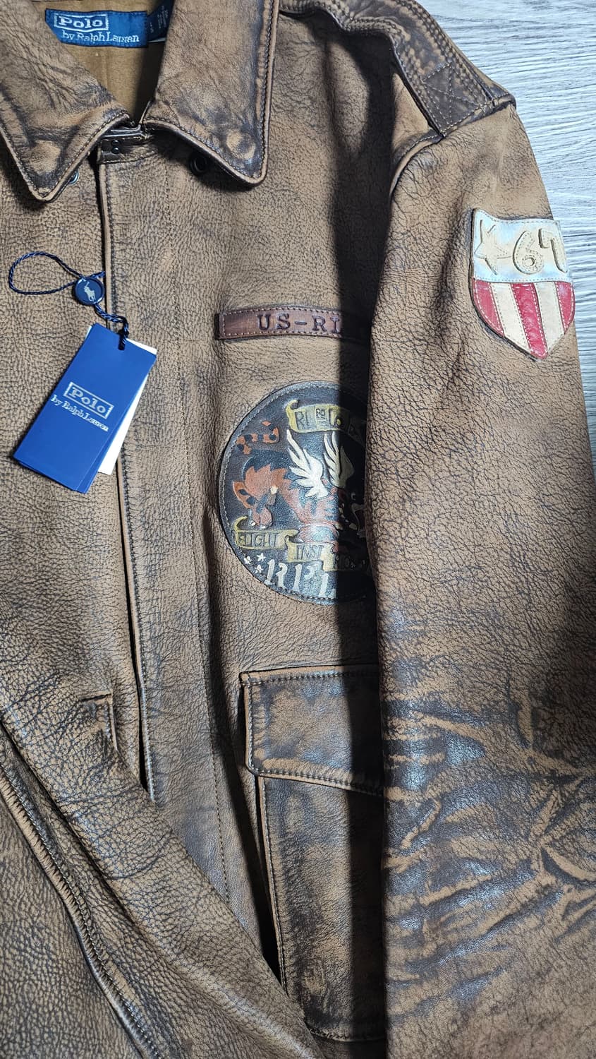폴로 a-2 플라잉타이거 가죽 자켓 L 판매합니다 상품이미지4