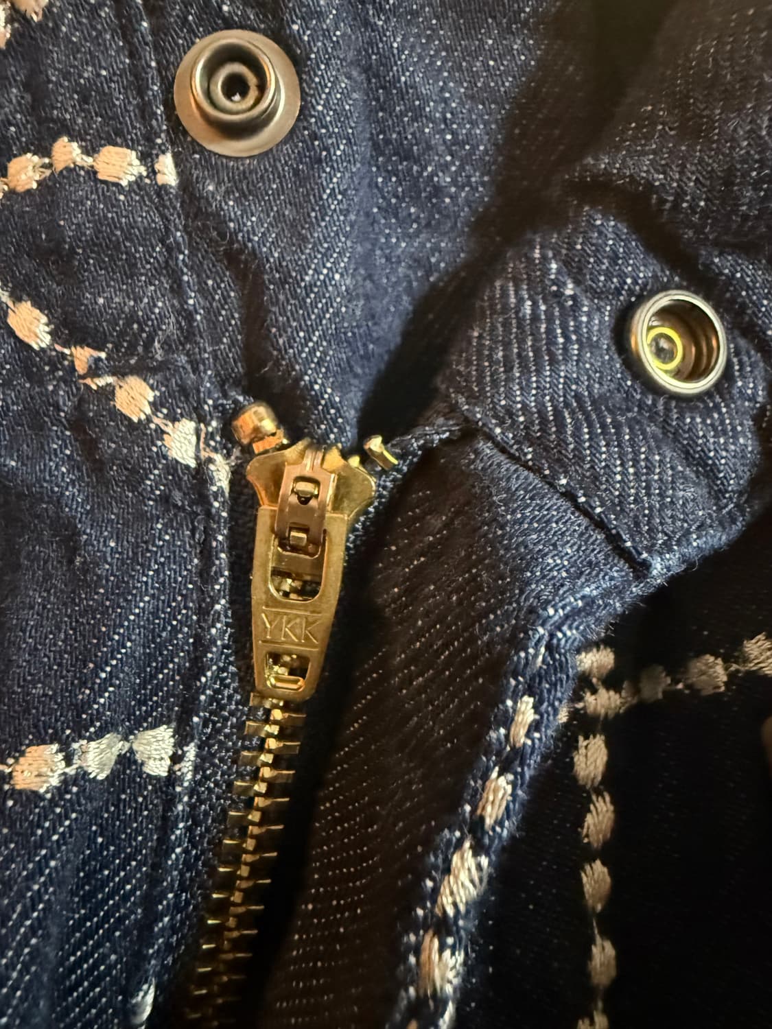 캐피탈 8온즈 데님 포크 도조 자수 이지 팬츠 인디고 상품이미지3