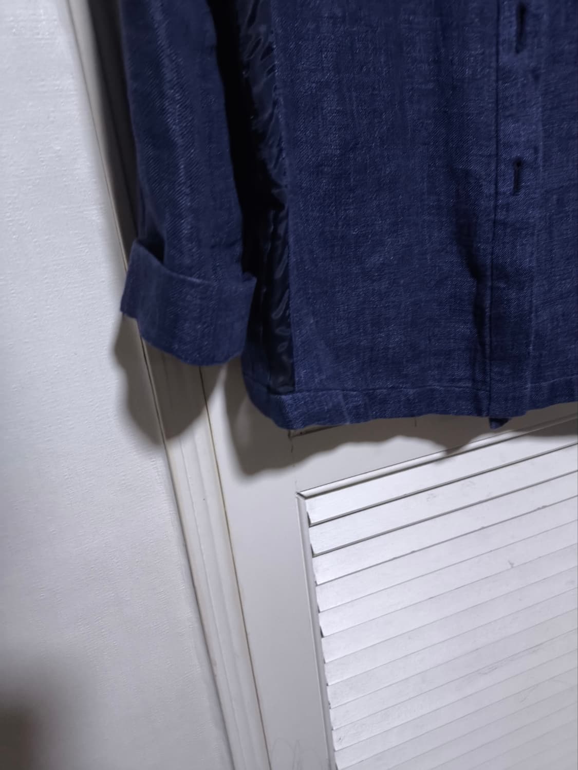 38 아르마니 꼴레지오니 데님 자켓 노카라 상품이미지2