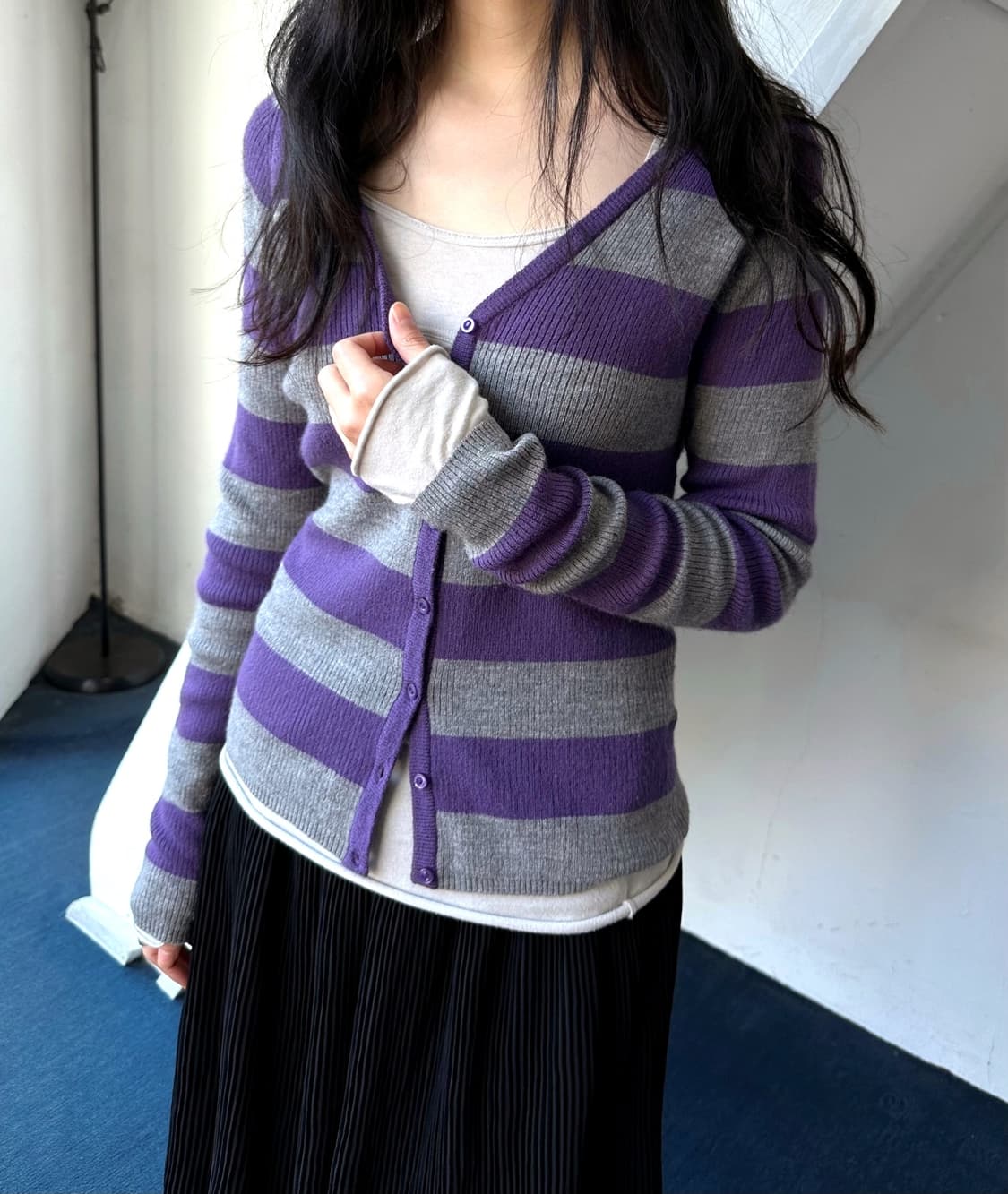 High gauge knit v-neck cardigan 상품이미지9