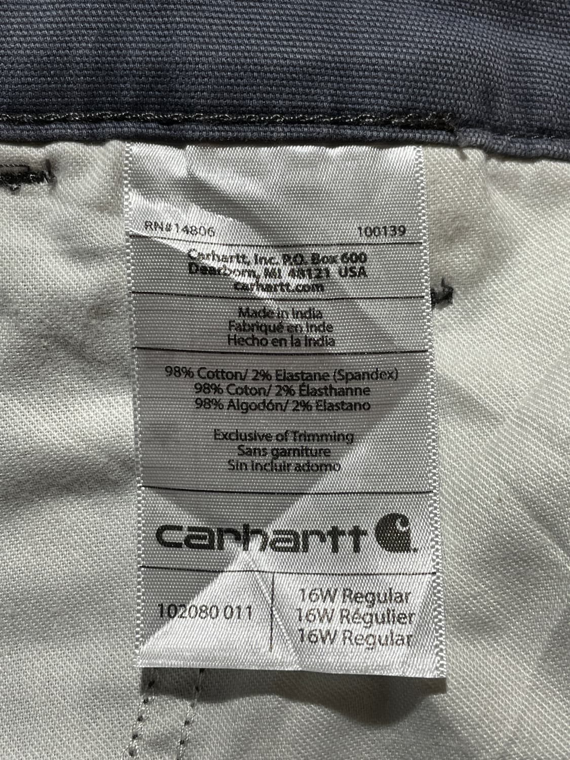 CARHARTT 칼하트 빈티지 그레이 워크 팬츠 상품이미지10