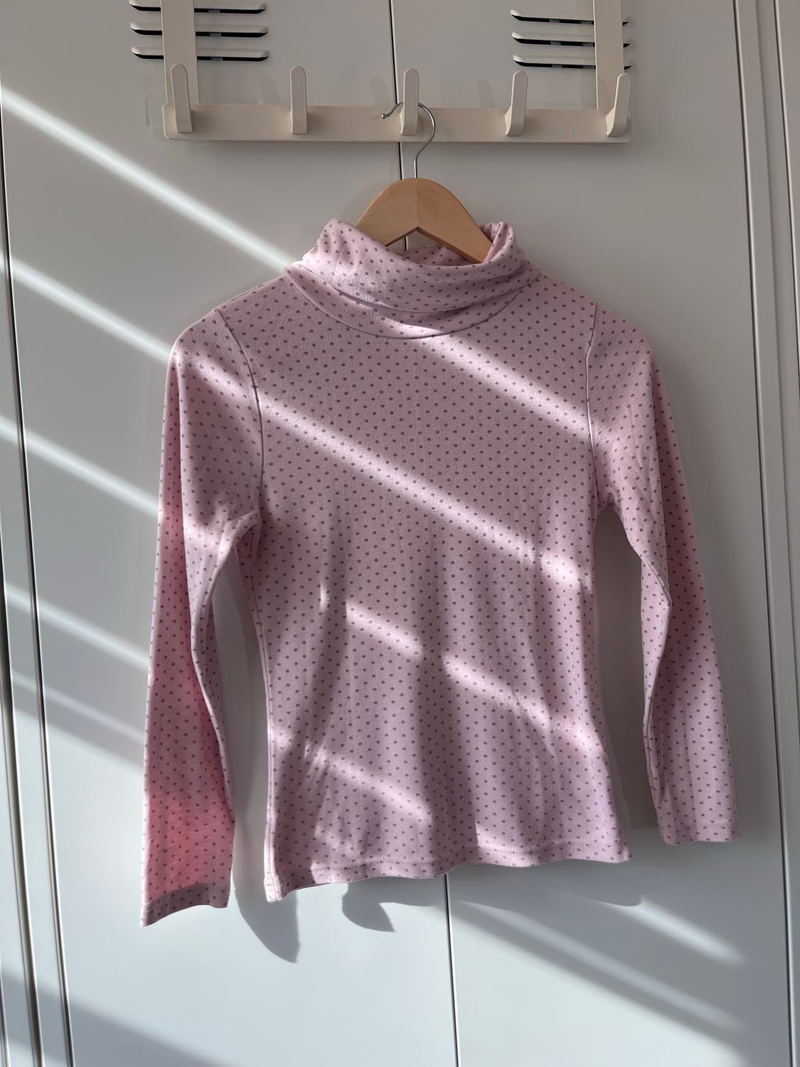 Fleur & parfum 핑크 도트 목폴라 롱슬리브 상품이미지3