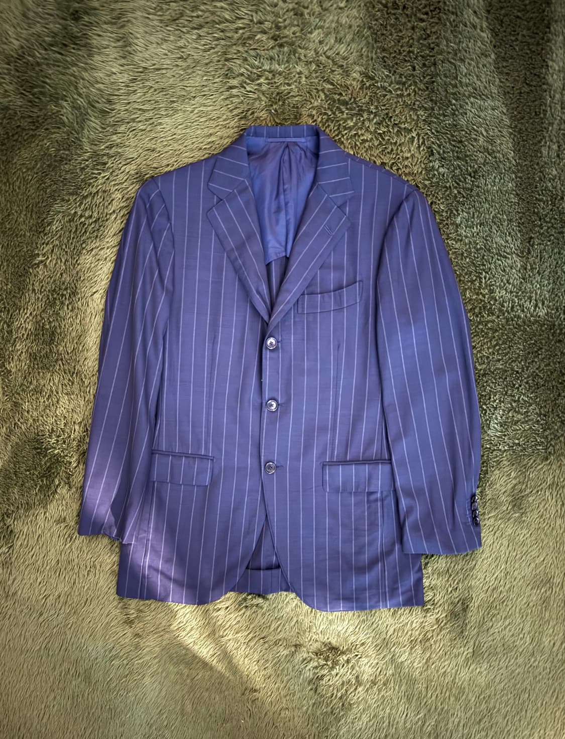 [48] BEAMS F 빔즈 스트라이프 블레이저 MADE IN JAPAN 상품이미지1