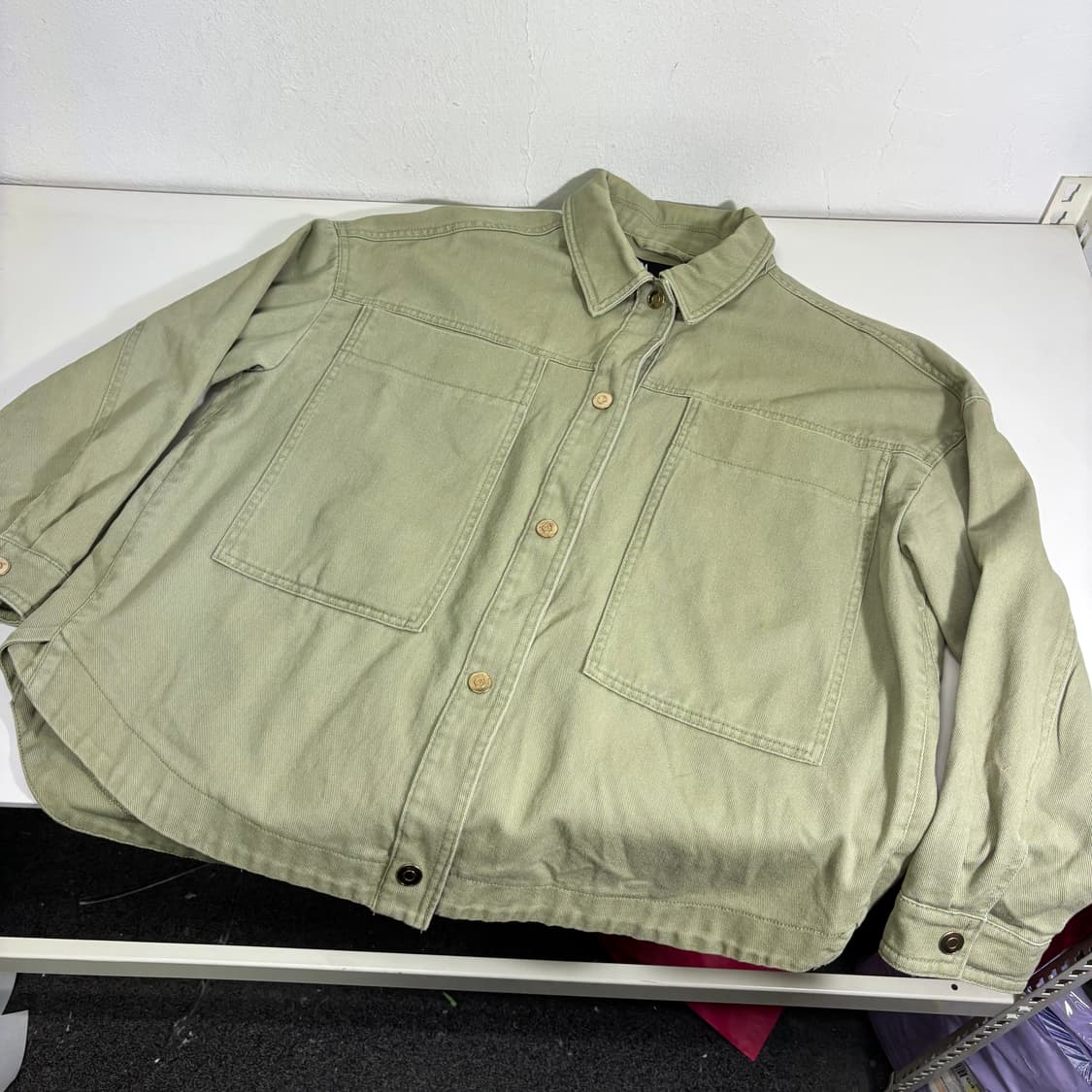 우먼FREE 자라 카키 워크 트러커자켓 상품이미지1