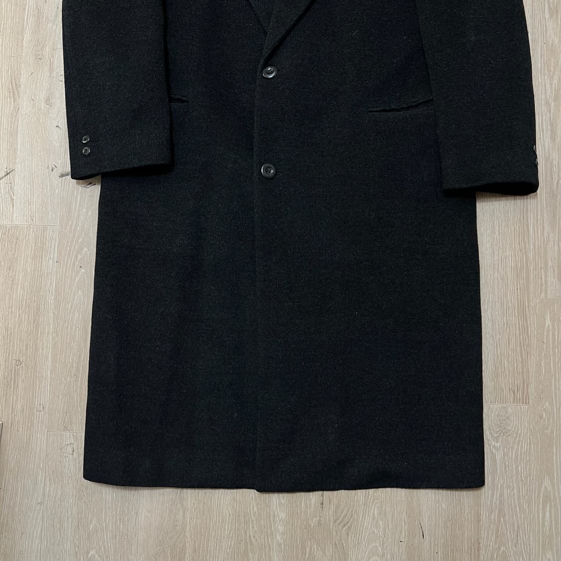 ESCADRILLE 남성 클래식 모직 싱글 롱 코트 M/95  상품이미지3