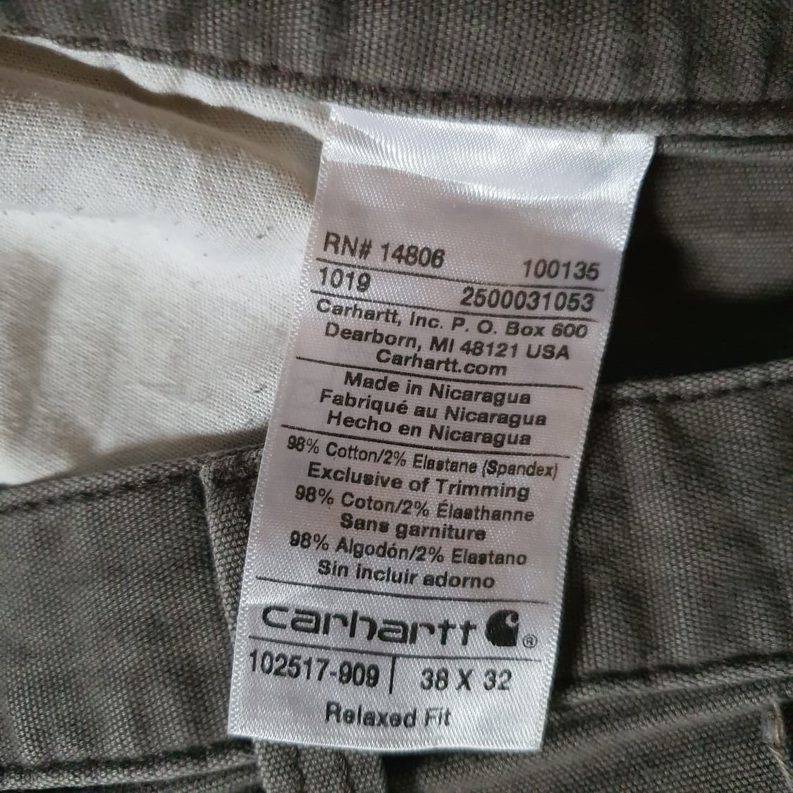 칼하트 Rugged Flex® Rigby 5-포켓 워크 팬츠  no.80 상품이미지6