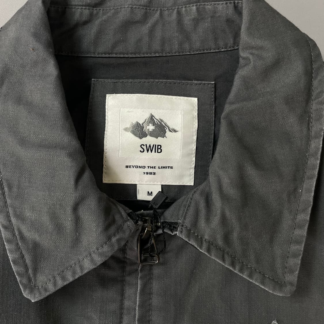 스위브 차콜 자수로고포인트 셔츠자켓 M 상품이미지4