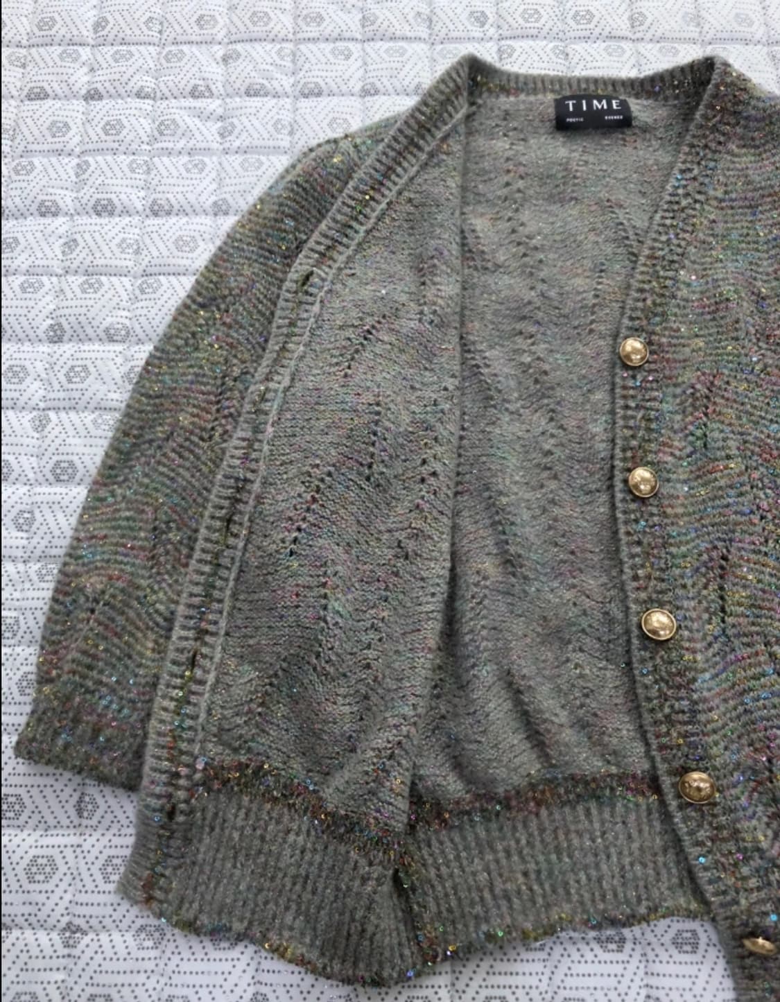 타임 글리터 니트 가디건 ~F FW2023 상품이미지3