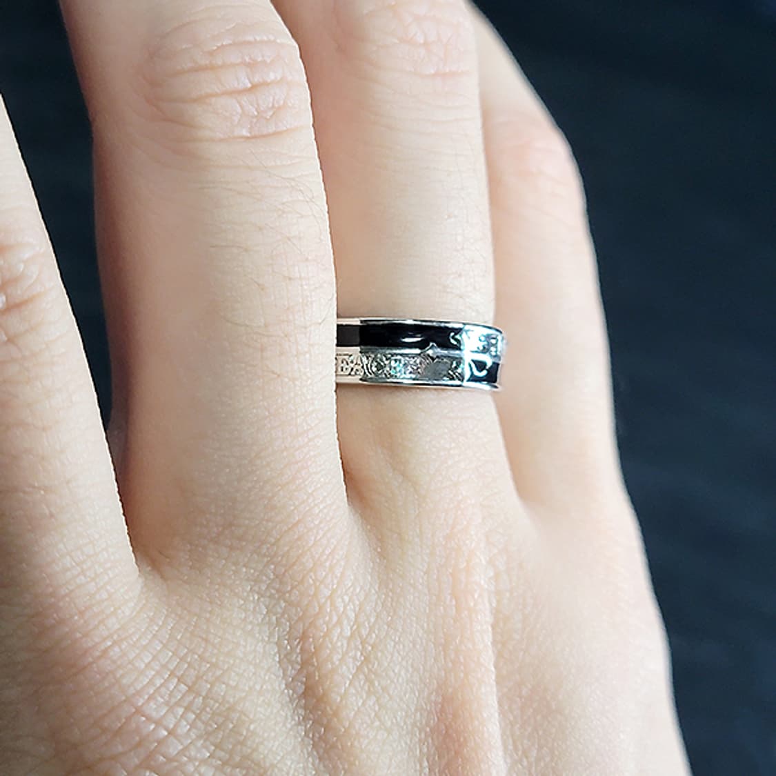 사랑과평화 실버 남자 엔틱 빈티지 명품 기독교 천주교 반지 상품이미지6