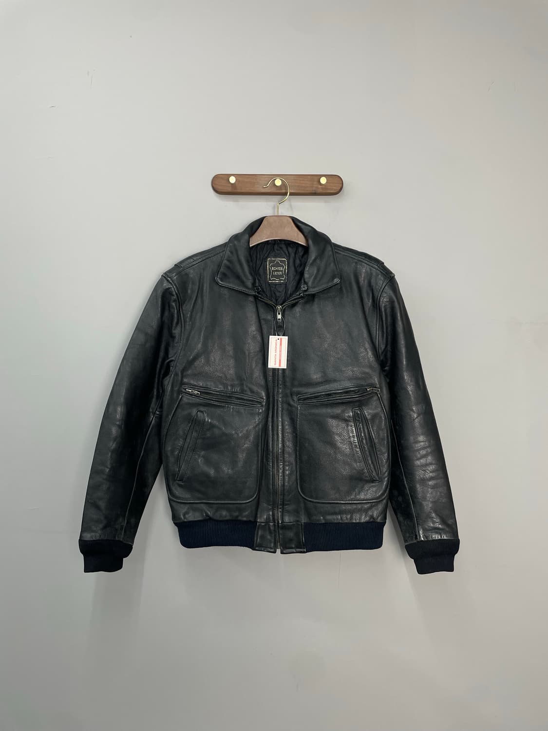 빈티지 블랙 가죽 자켓 H1522 상품이미지2