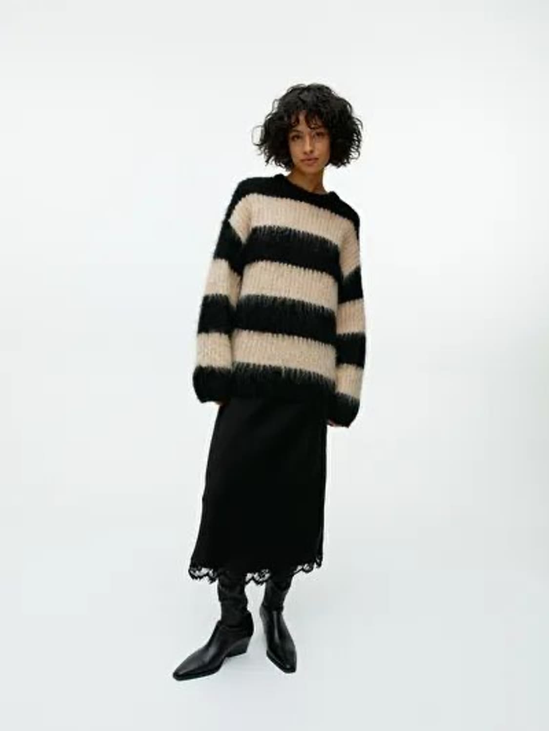 아르켓 스트라이프 알파카 울 스웨터 상품이미지2