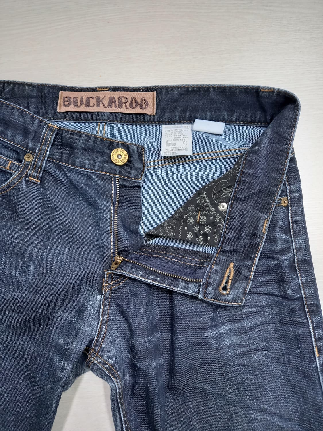 32 BUCKAROO Kor 워싱 스판 일자진 진청 32-274 상품이미지6