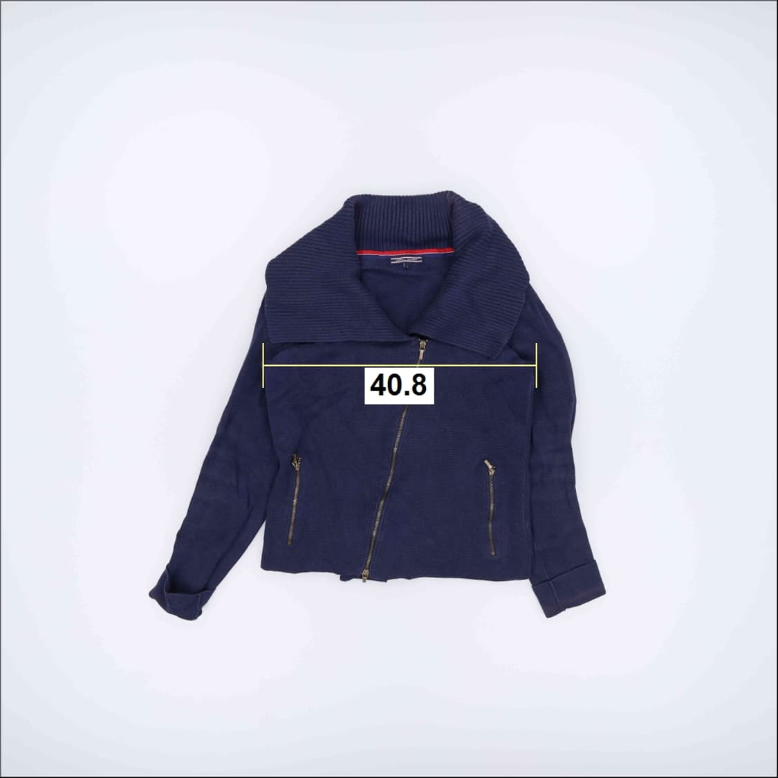 [S] 타미힐피거 지퍼 카라 니트 가디건 1222J 상품이미지9