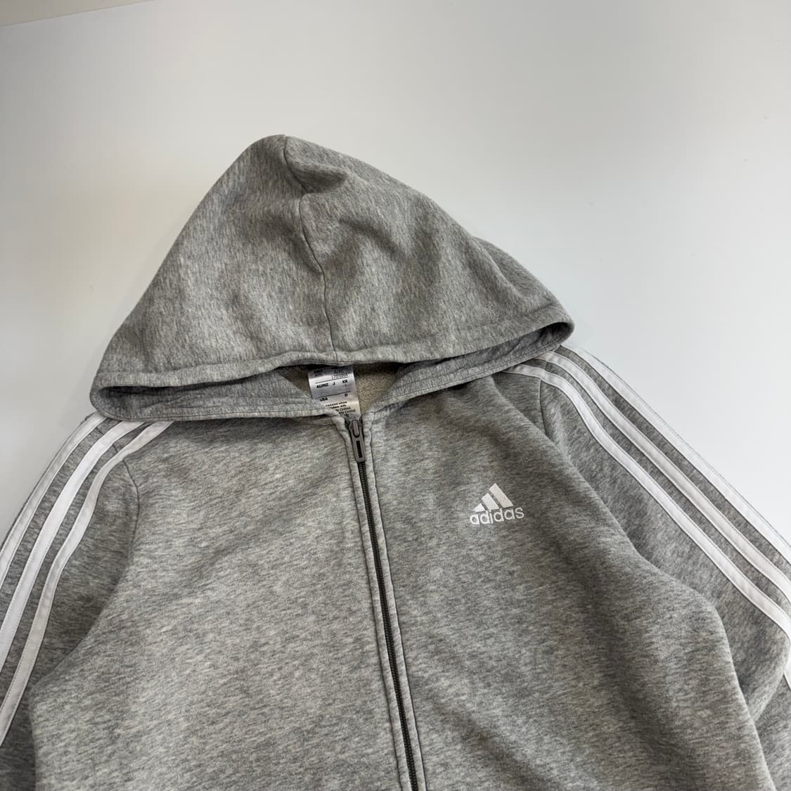 Adidas 아디다스 삼각로고 트랙탑 그레이 후드집업 상품이미지4