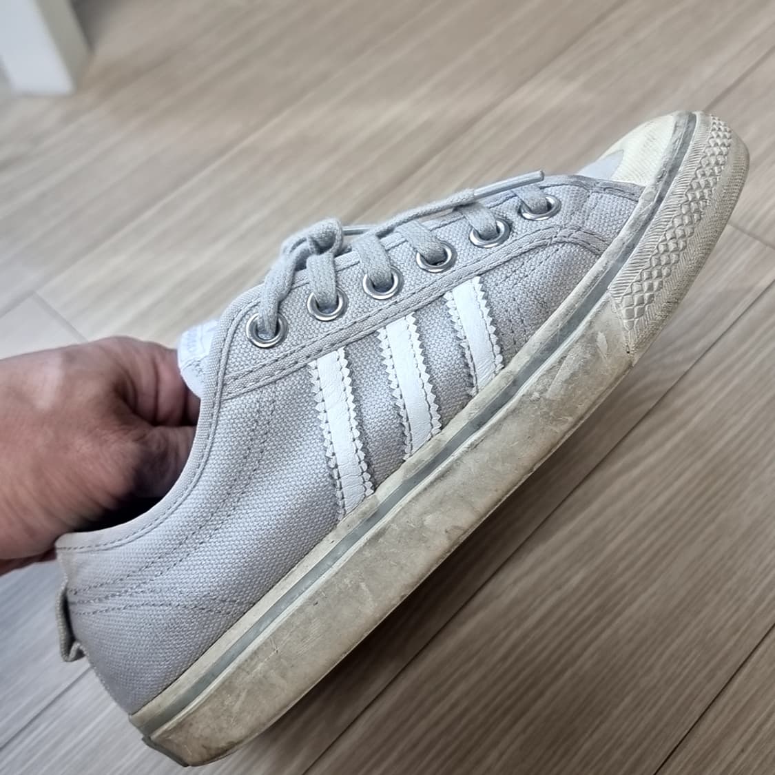 아디다스 니짜 트레포일 회색 스니커즈(230) 상품이미지2