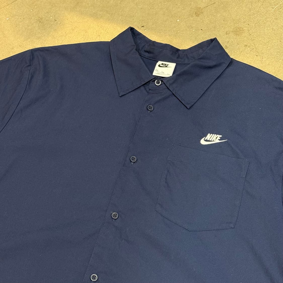 XXL 나이키 클럽 네이비 옥스포드 반팔 셔츠  상품이미지1