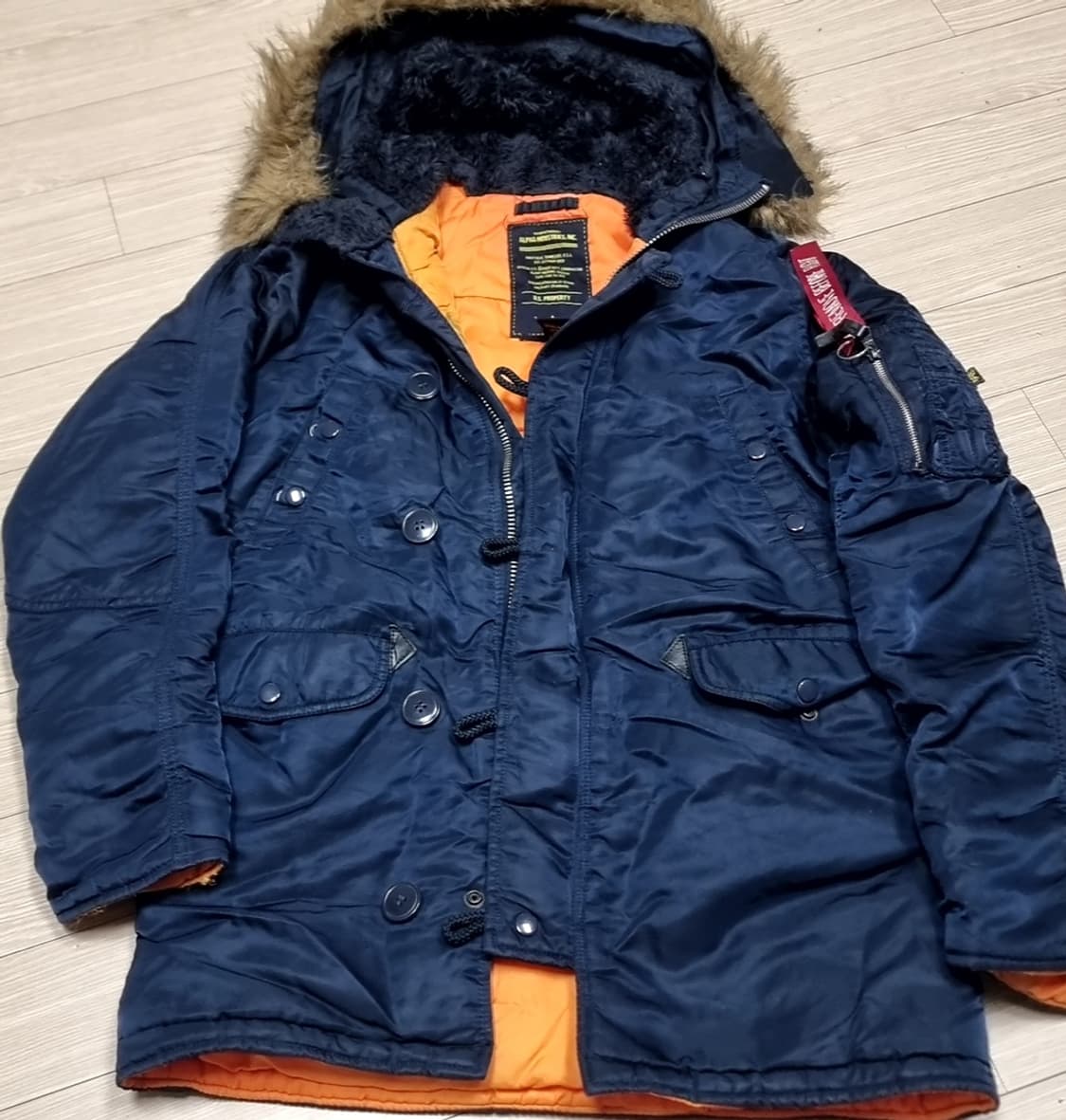 알파인더스트리 N3B 네이비 패딩 점퍼(S) 상품이미지1