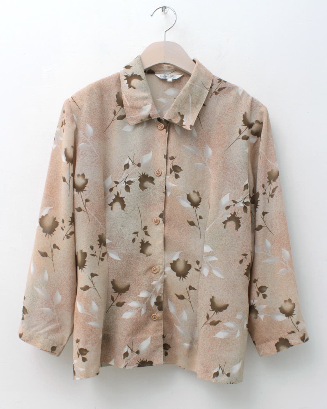 일본 빈티지 플라워 패턴 블라우스 상품이미지5