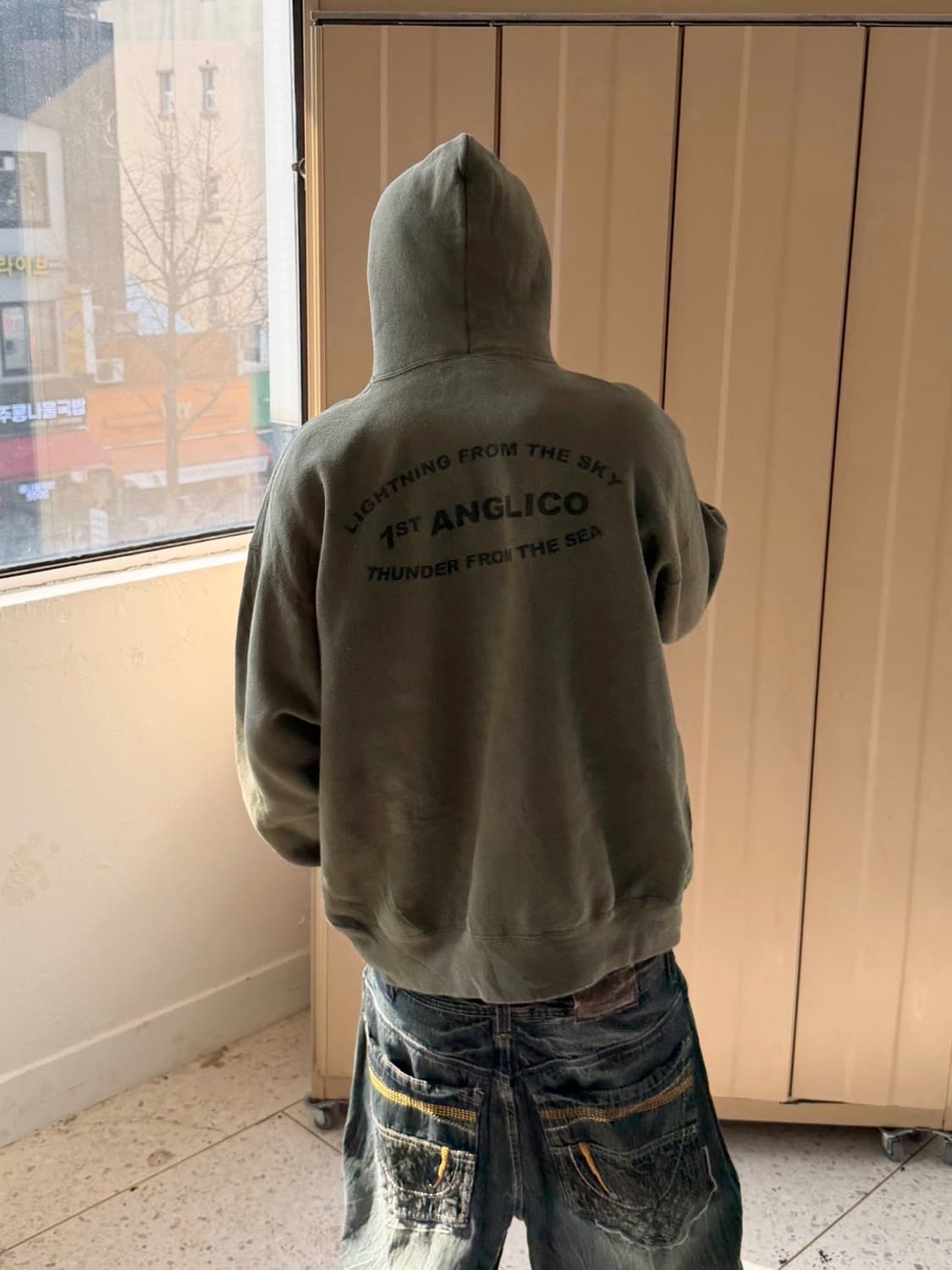 밀리터리 USMC 후드티 카키 상품이미지3