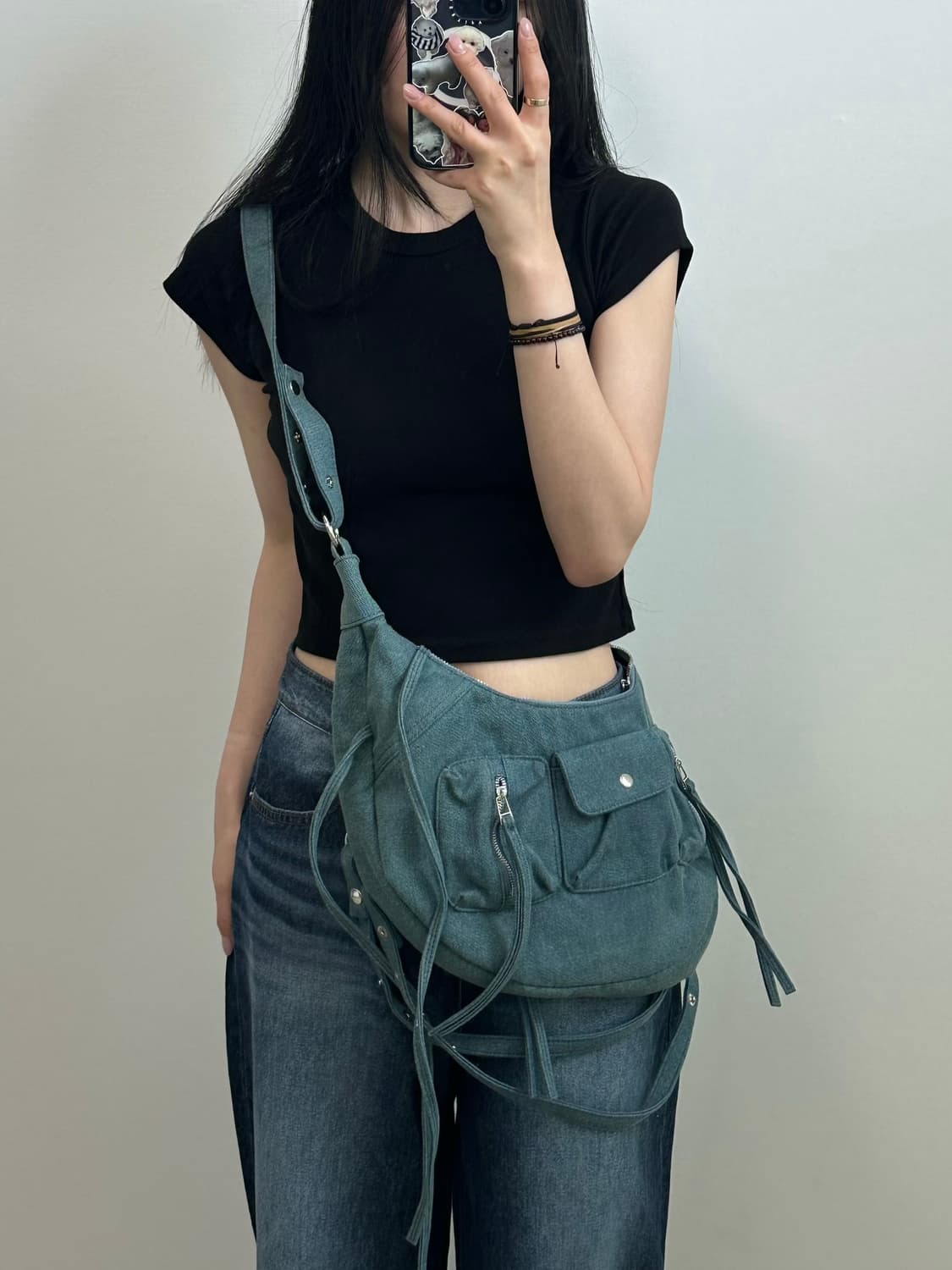 Vintage 빈티지 데님 카고 가방 크로스백 상품이미지1