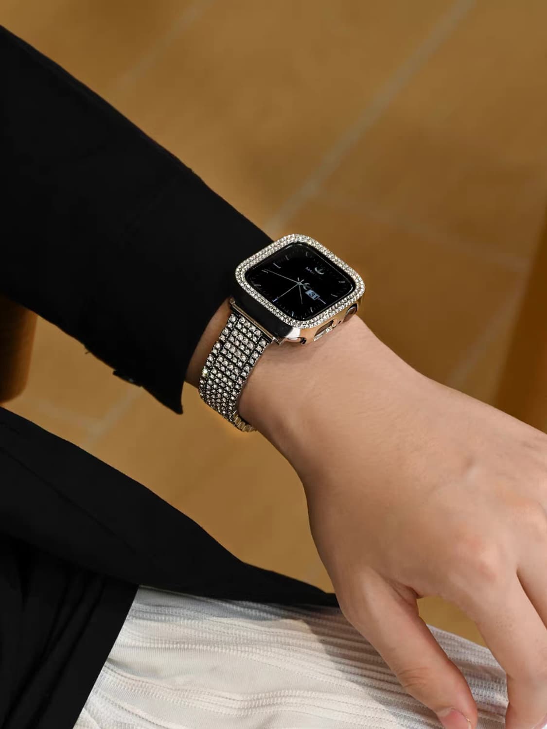 Oceanora 럭셔리 풀 다이아몬드 애플워치 밴드 상품이미지4