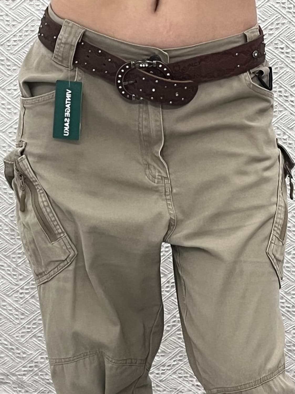 빈티지 보헤미안 에스닉 패턴 키치 큐빅 벨트 C07156 상품이미지1