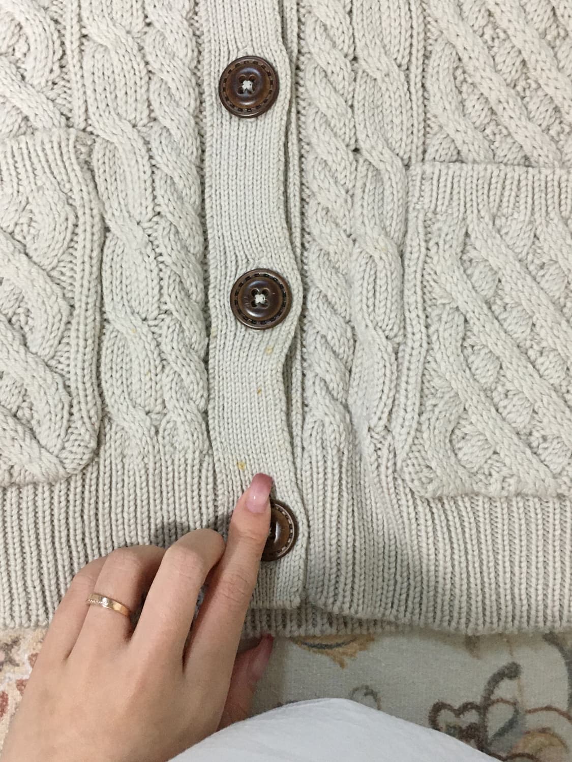 밀크티 꽈배기 포켓 가디건 상품이미지5