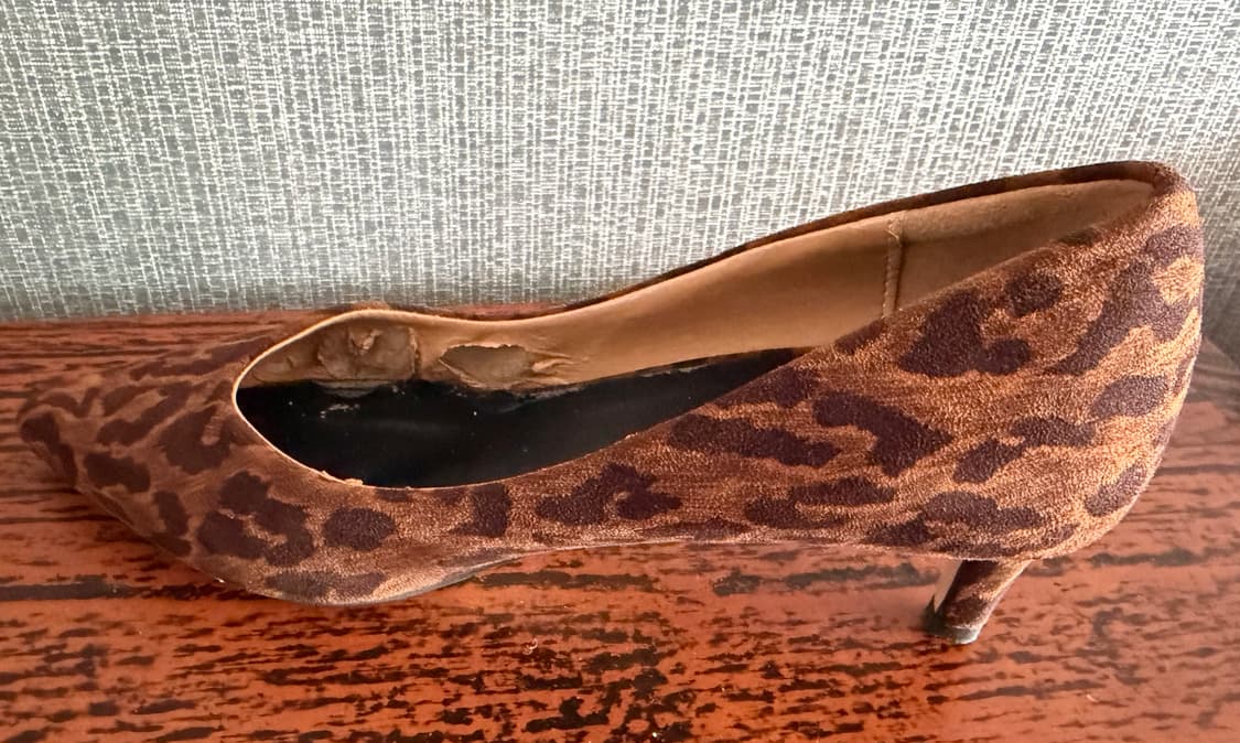 솔밀라노 브라운 레오파드 호피 펌프스 미드힐 구두 슈즈 235 상품이미지10