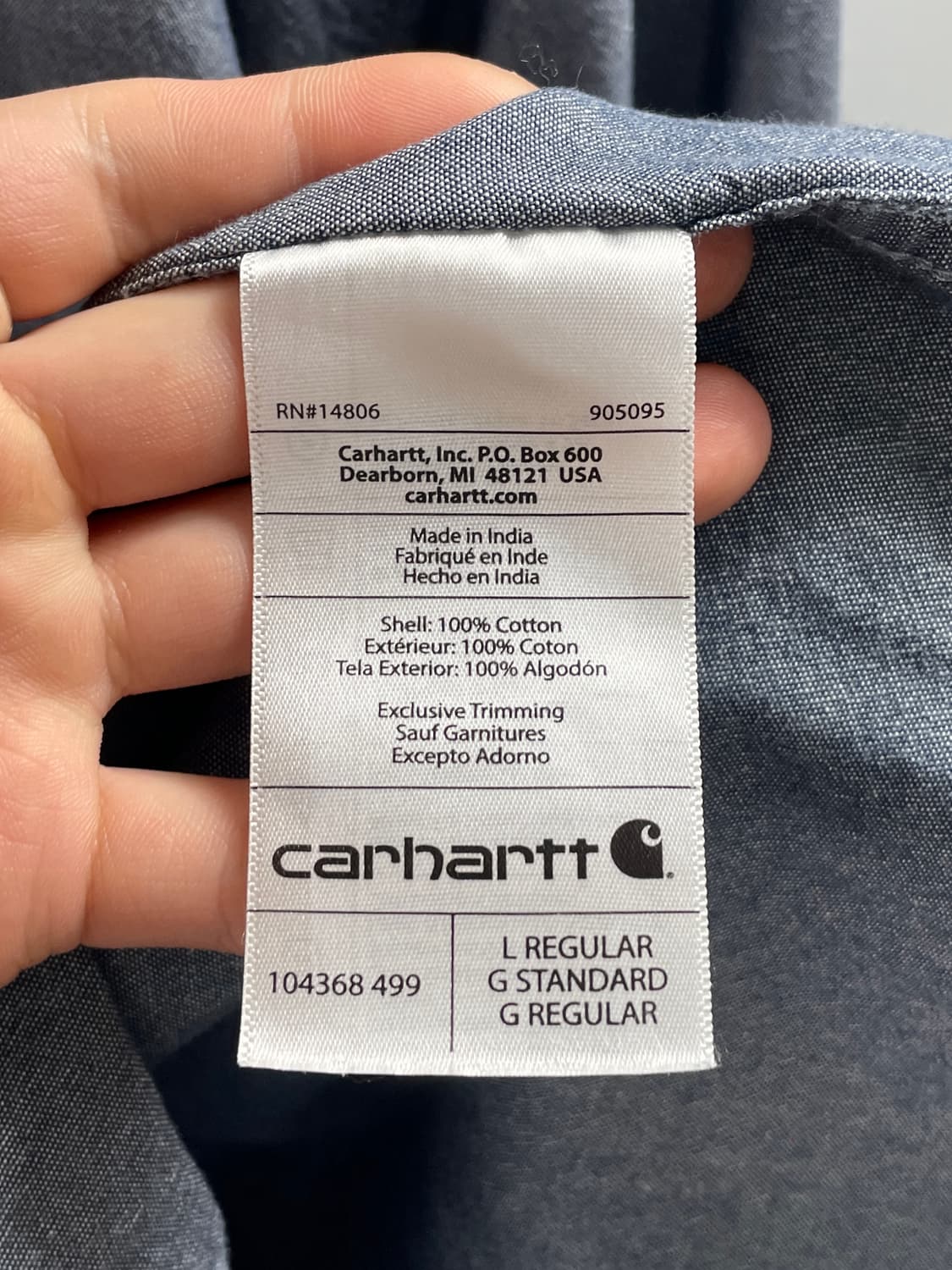 칼하트 투포켓 샴브레이 셔츠 (on.708) 상품이미지5