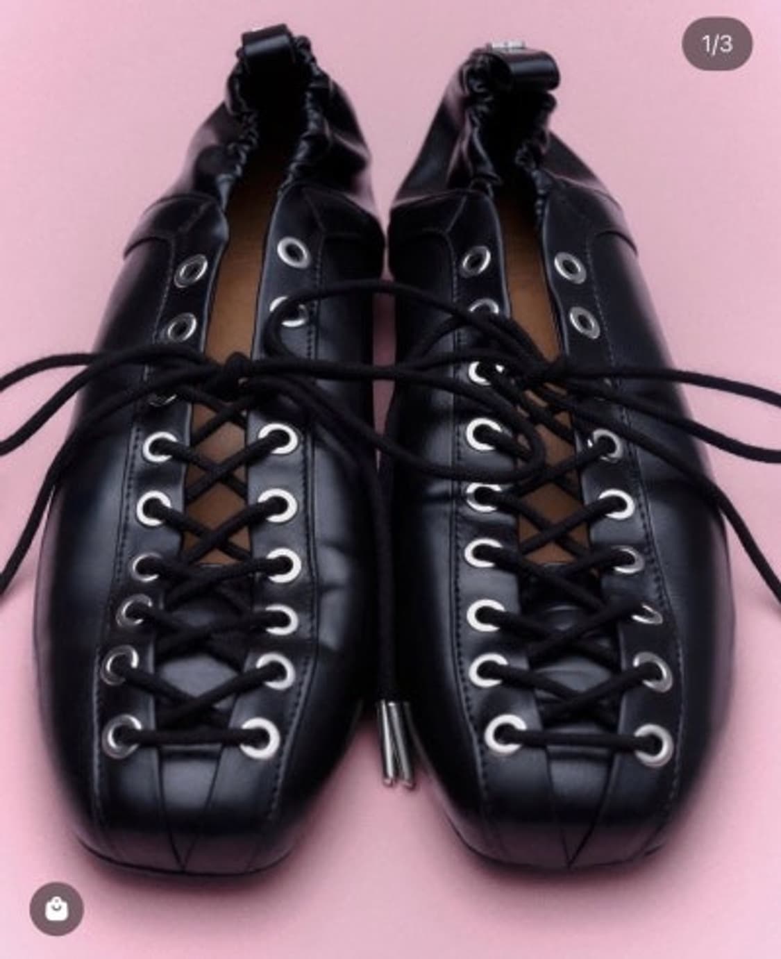 GANNI 가니 레이스 업 발레리나 슈즈 상품이미지2