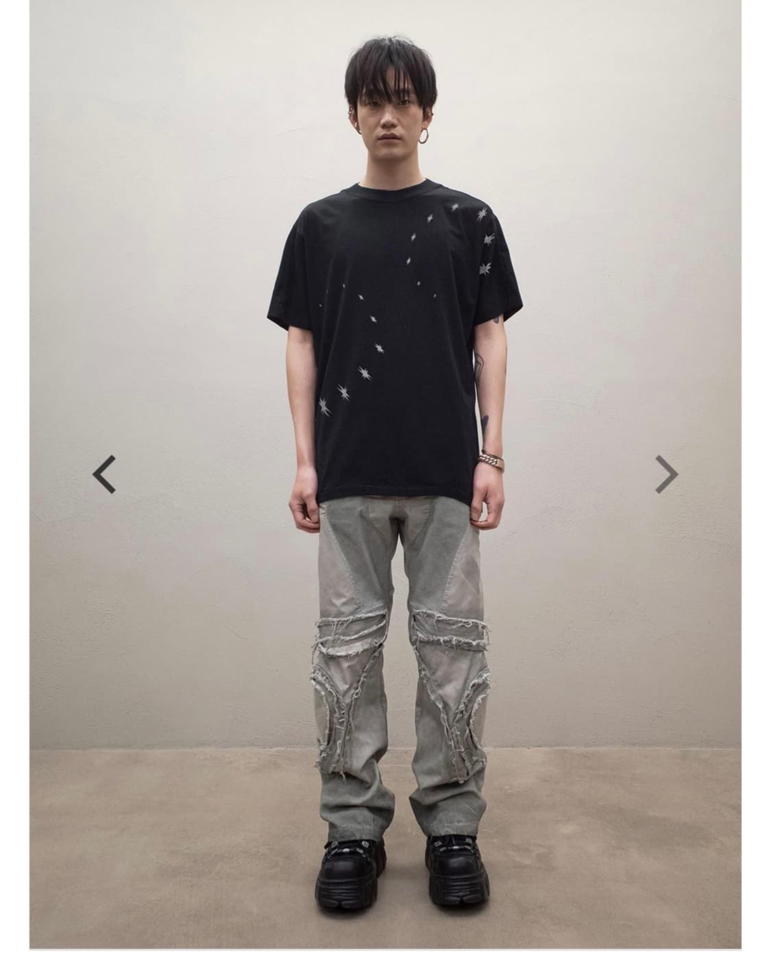 코스트퍼킬로 DIRTY STAR T-SHIRT-BLACK 상품이미지1